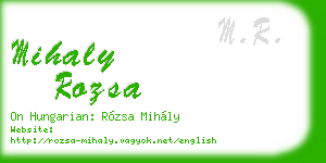 mihaly rozsa business card