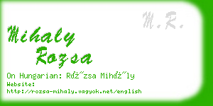 mihaly rozsa business card